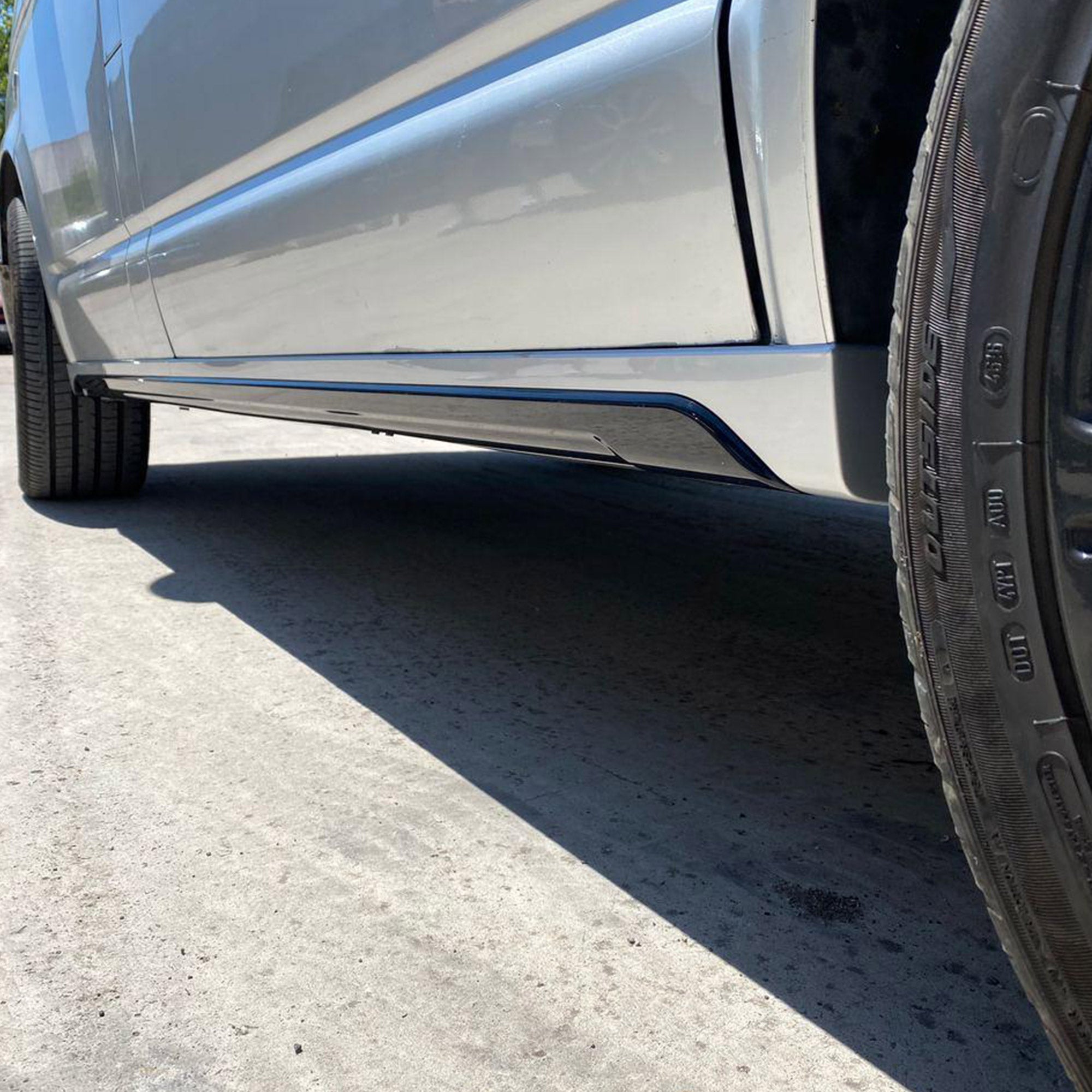 For VW T6.1 Transporter SWB ABS Side Skirts Painted In Reflex Silver Painted and Ready to Fit