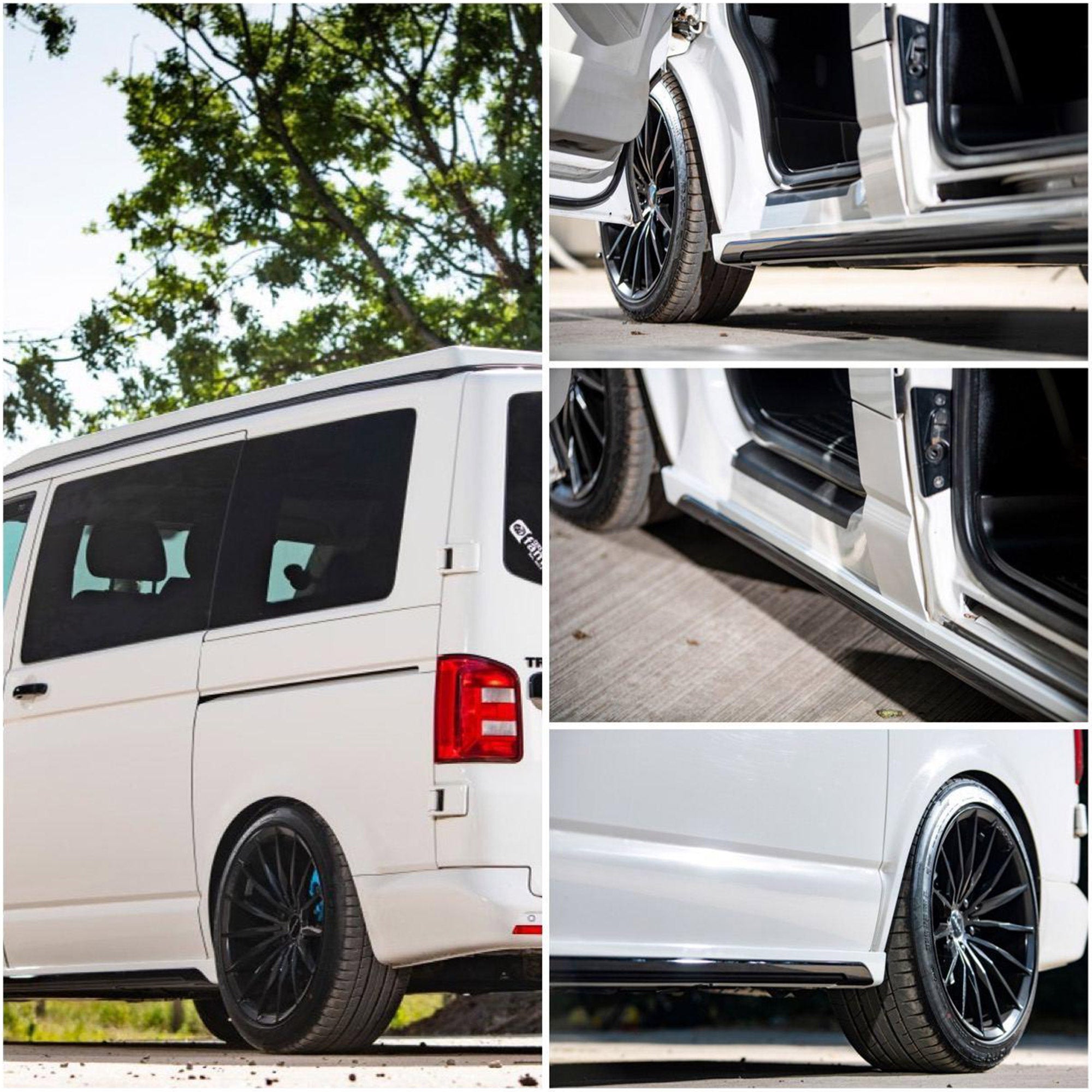 For VW T5, T5.1 SWB Side Skirts Reflex Silver Plastic Painted and Ready to Fit