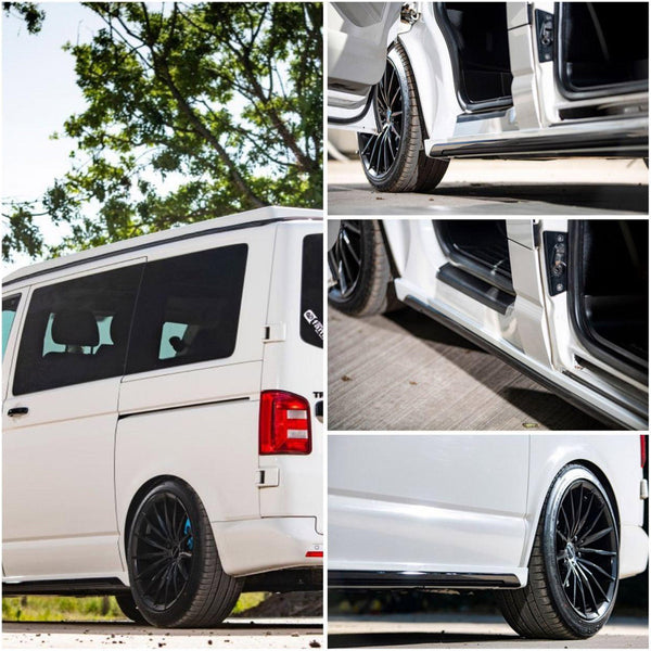 For VW T5, T5.1 SWB Side Skirts Reflex Silver Plastic Painted and Ready to Fit