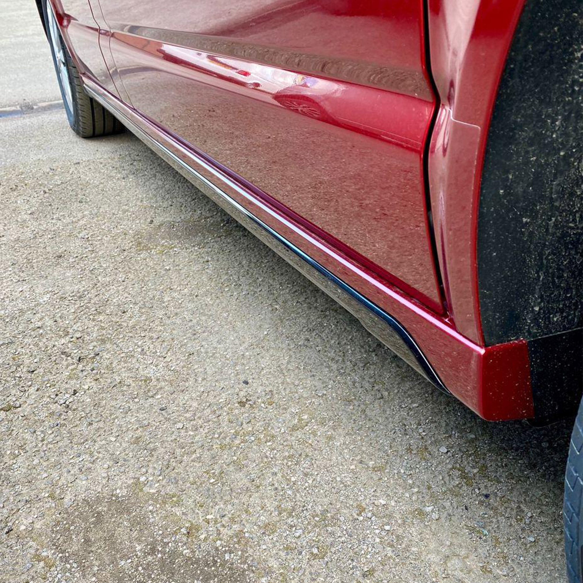 For VW T6 Transporter LWB Side Skirts Candy White Plastic Painted and Ready to Fit