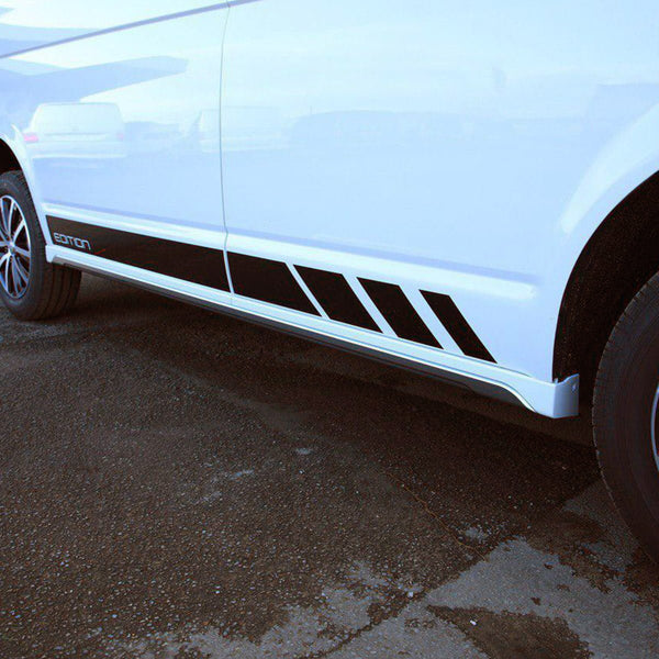 For VW T5, T5.1 SWB Side Skirts Candy White Plastic Painted and Ready to Fit (B-Grade)