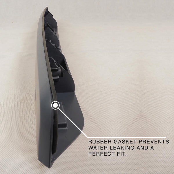 For VW T5, T5.1 Barn Door Rear Number Plate Unit - Deep Black Painted and Ready to Fit