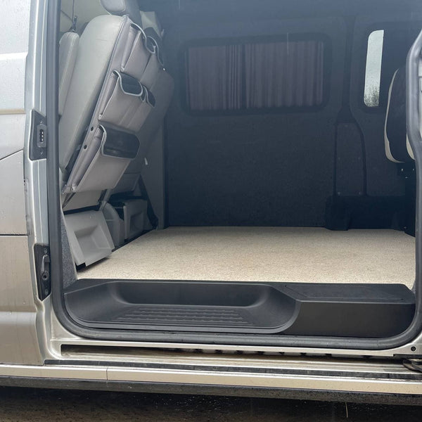 For VW T6 Transporter Side Loading Door Step V3 17mm Extra Deep with Storage Compartment (B-Grade)