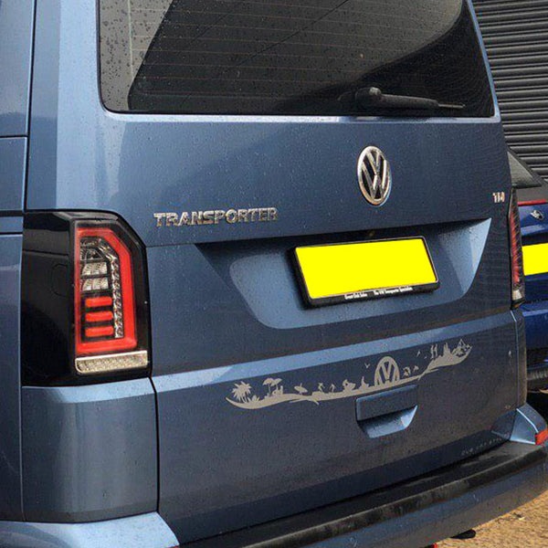 For VW T6 15-20 Transporter Tailgate LED Rear Lights Clear