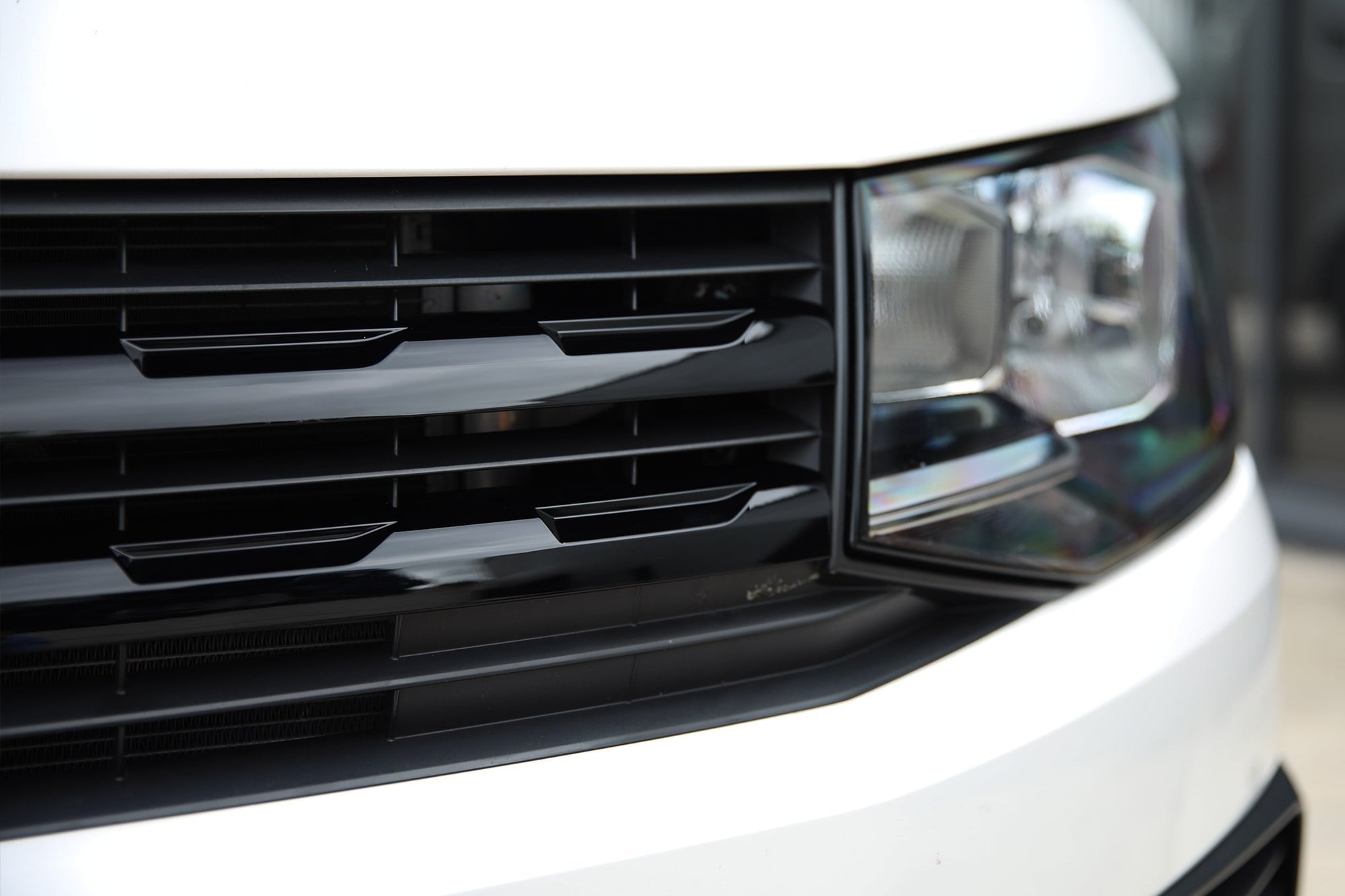For VW Transporter T6 R-Line Front Grille Trims - Gloss Black Painted and Ready to Fit