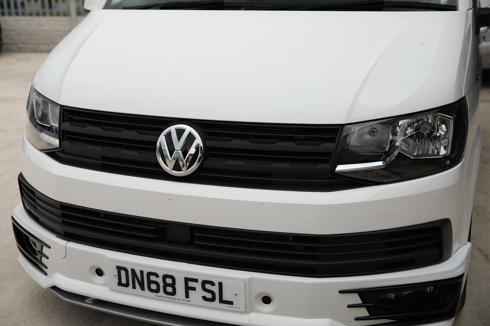 For VW Transporter T6 R-Line Front Grille Trims - Matte Black Painted and Ready to Fit