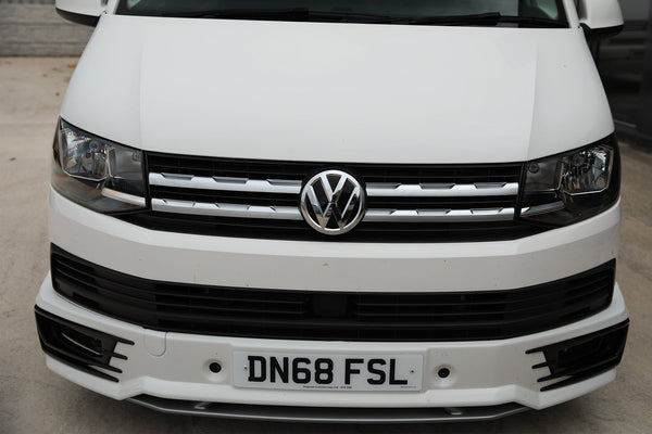 For VW Transporter T6 R-Line Front Grille Trims - Matte Chrome Painted and Ready to Fit