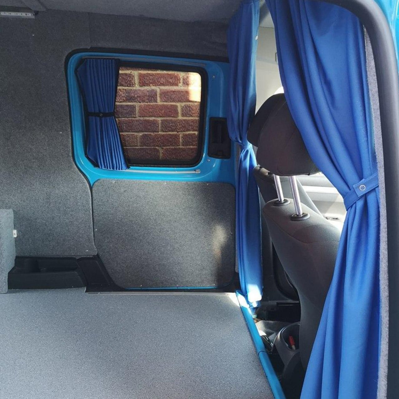 For VW Caddy Van Conversion Premium Window Curtains - Black/Blue - CREATE YOUR OWN BUNDLE! Van-X