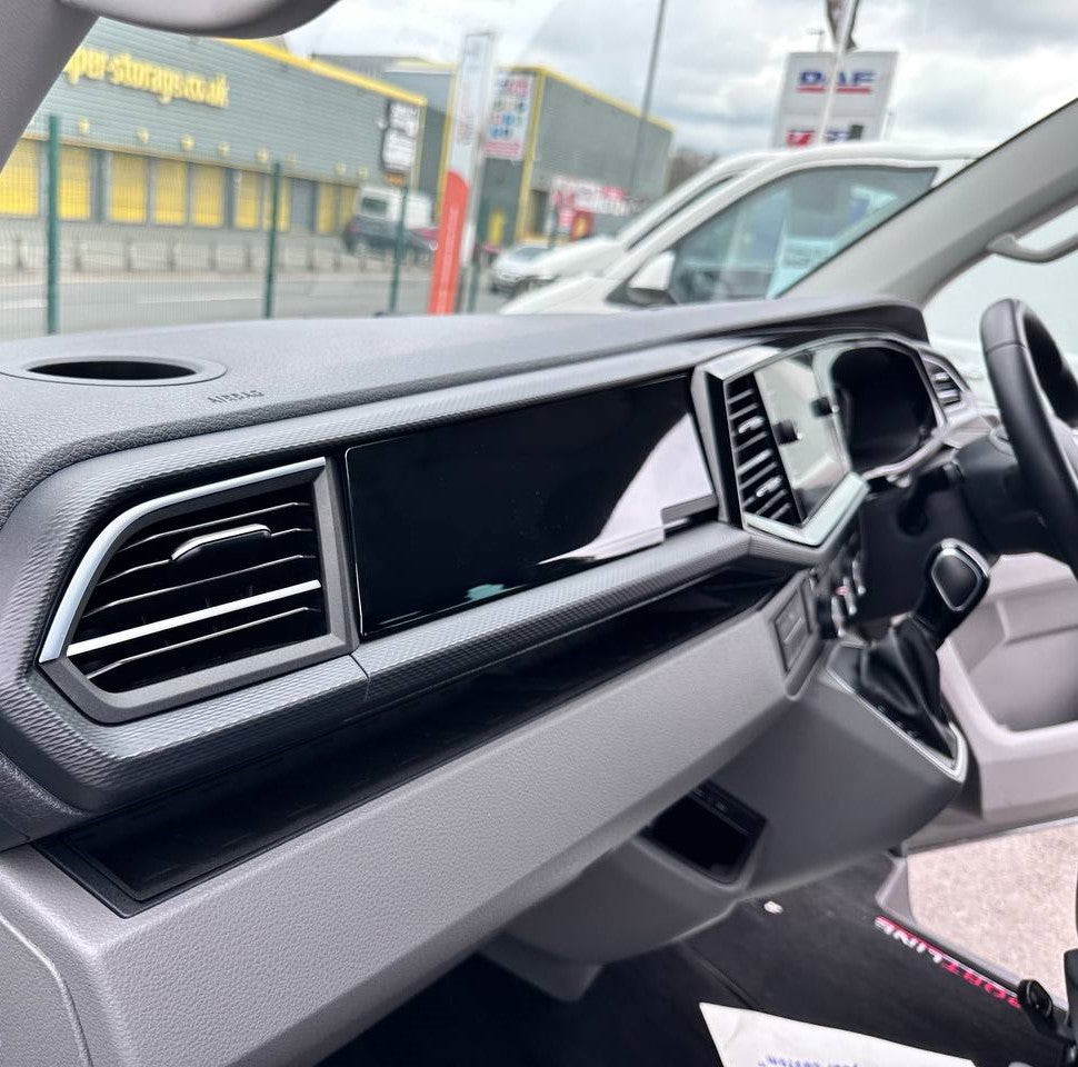 For VW Transporter T6.1 Van, Campervan, Gloss Black - Glove Box Magnetic Lid