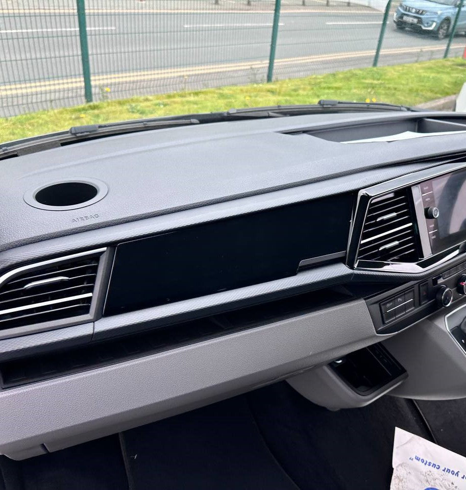 For VW Transporter T6.1 Van, Campervan, Gloss Black - Glove Box Magnetic Lid