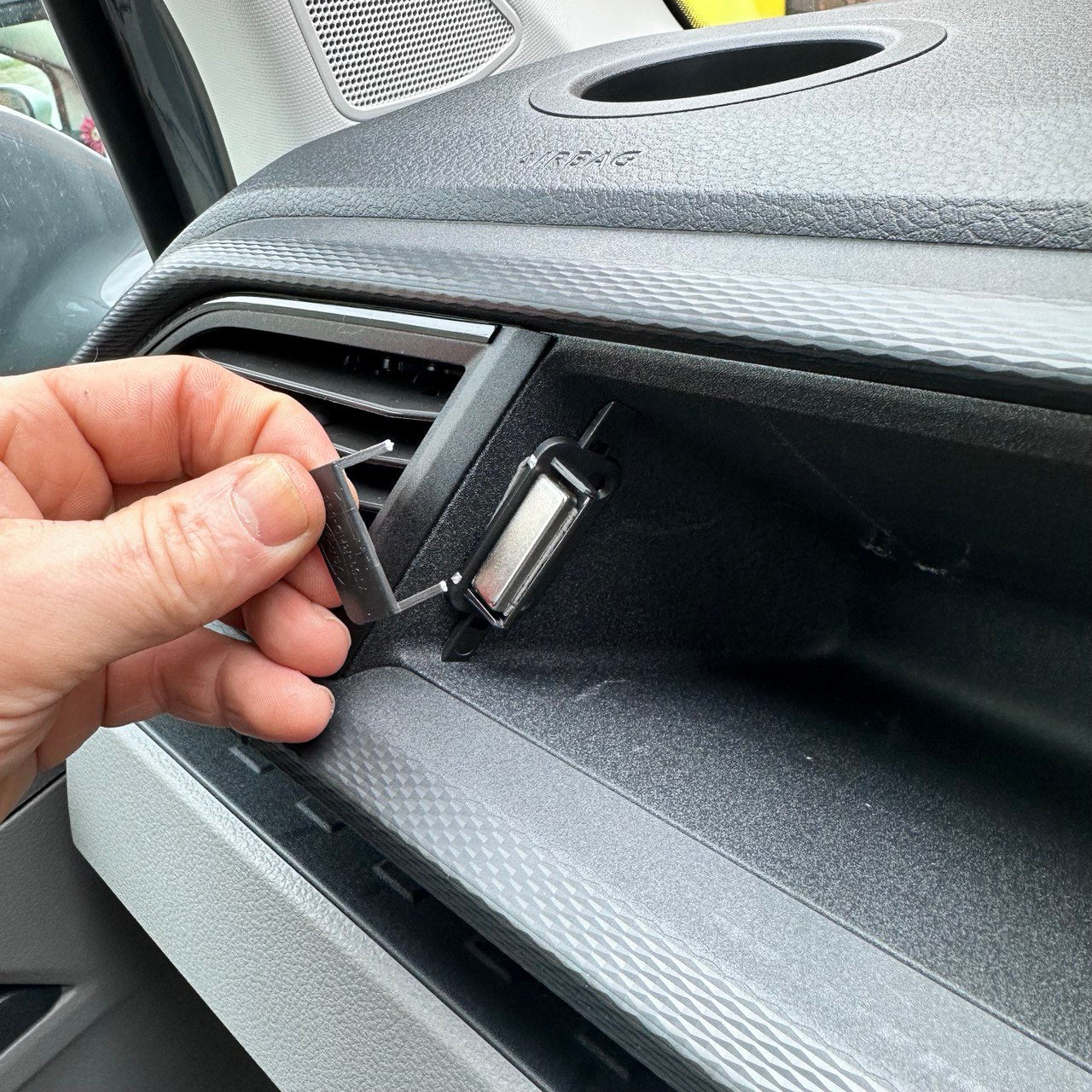 For VW Transporter T6.1 Van, Campervan, Gloss Black - Glove Box Magnetic Lid