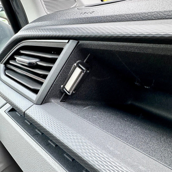 For VW Transporter T6.1 Van, Campervan, Gloss Black - Glove Box Magnetic Lid