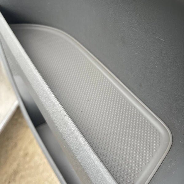 For VW T5, T5.1 Door Pocket Inserts, Rubber, Door Liner (Light Grey) Double Passenger + Driver Interior Styling