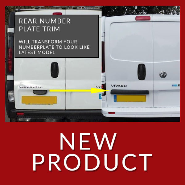 For Vauxhall Vivaro Barn Door Number Plate Trim – Durable Van Accessory