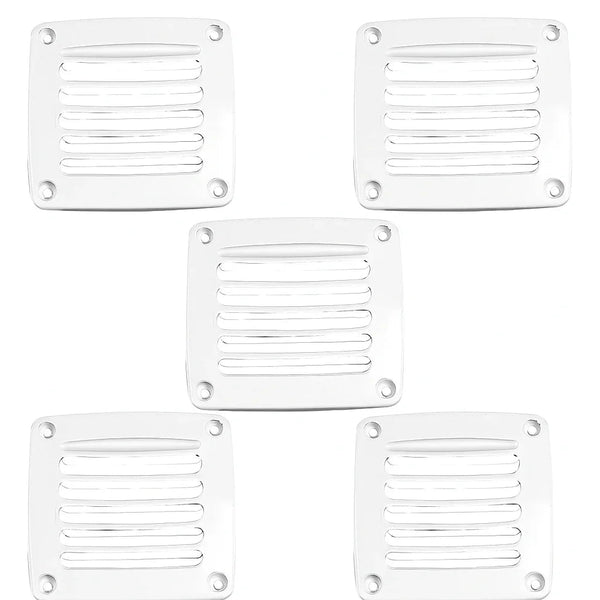 Ventilation Shaft 92x92mm Grille Cover, White – Pack of 5 | 4Boats