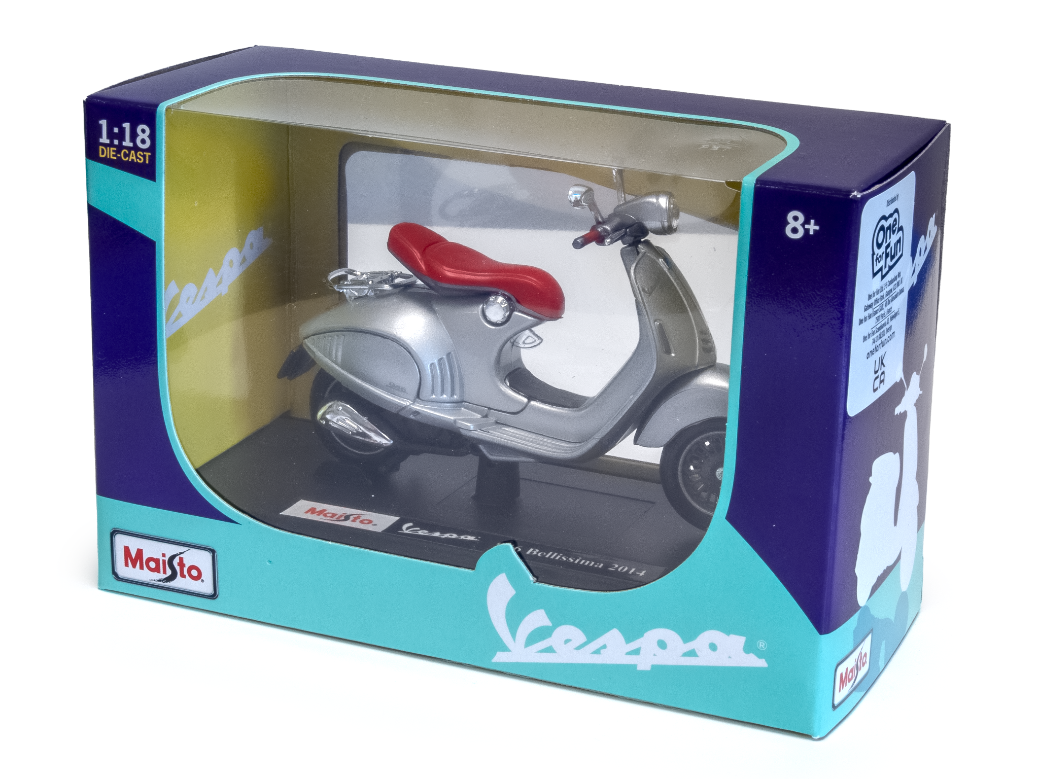 Vespa 946 Bellissima 2014 Silver 1:18 Scale Maisto Diecast Model