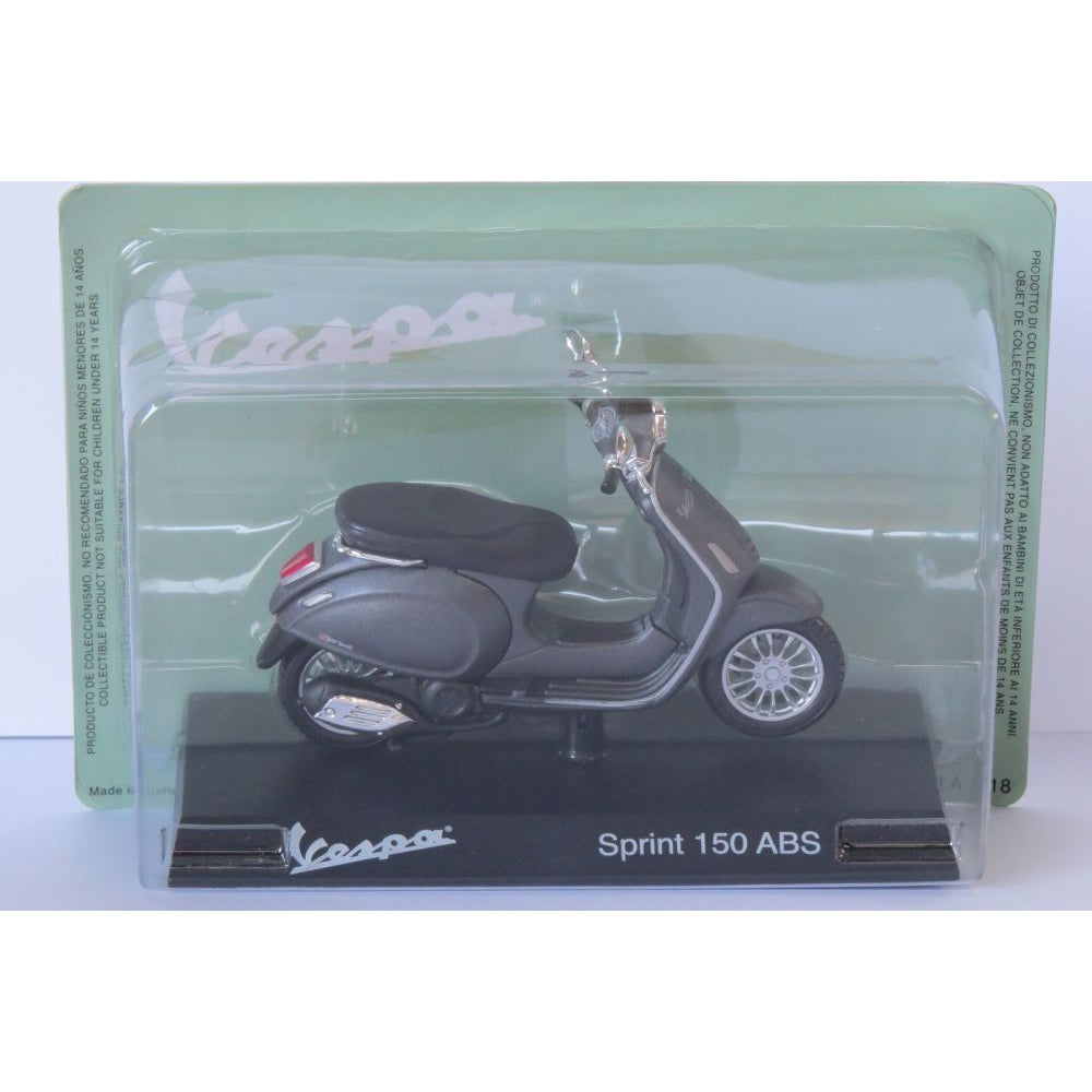 Vespa Sprint 150 ABS 2014 grey 1:18 Scale Diecast Model