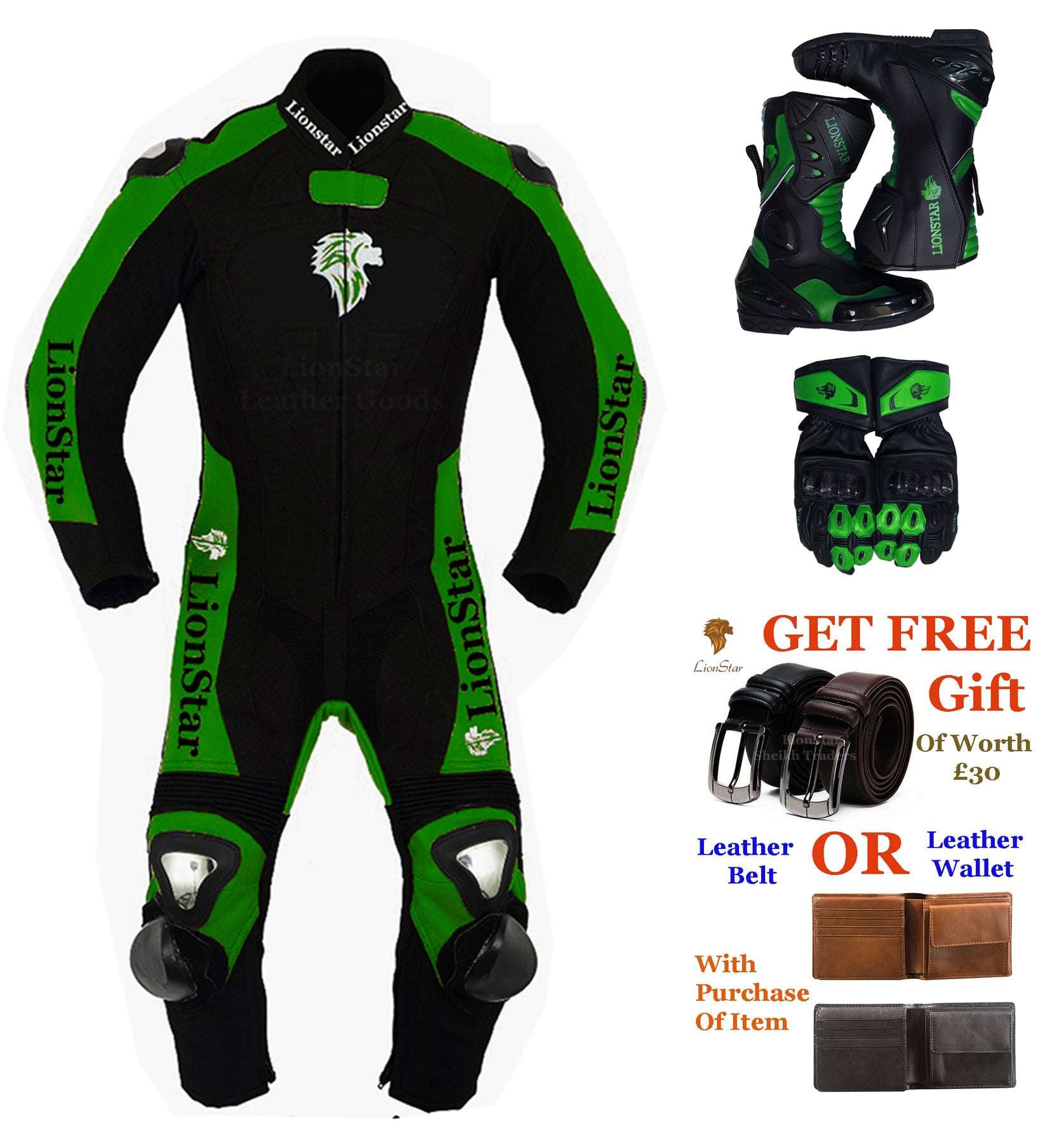 Lionstar Victory Kids & Adults Racing Suit Full Set: CE Armor & Speed Hump