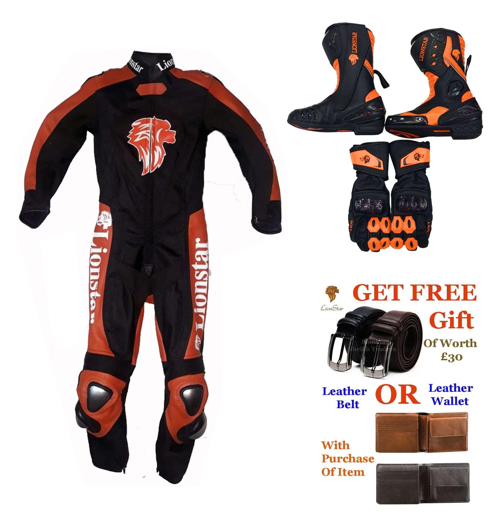 Lionstar Victory Kids & Adults Racing Suit Full Set: CE Armor & Speed Hump