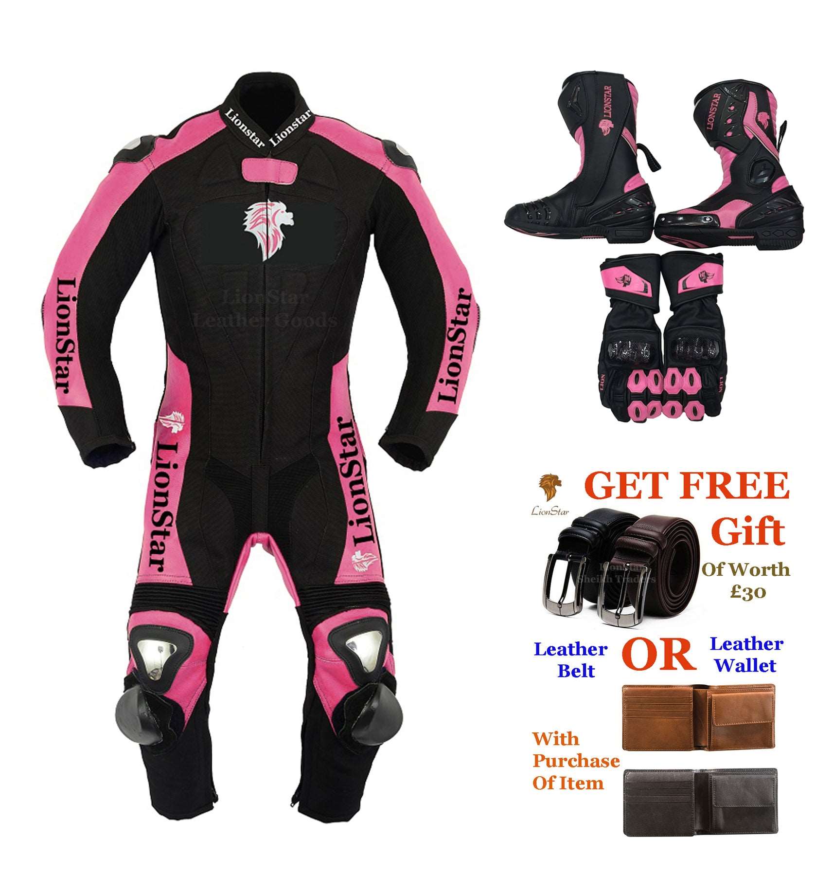 Lionstar Victory Kids & Adults Racing Suit Full Set: CE Armor & Speed Hump