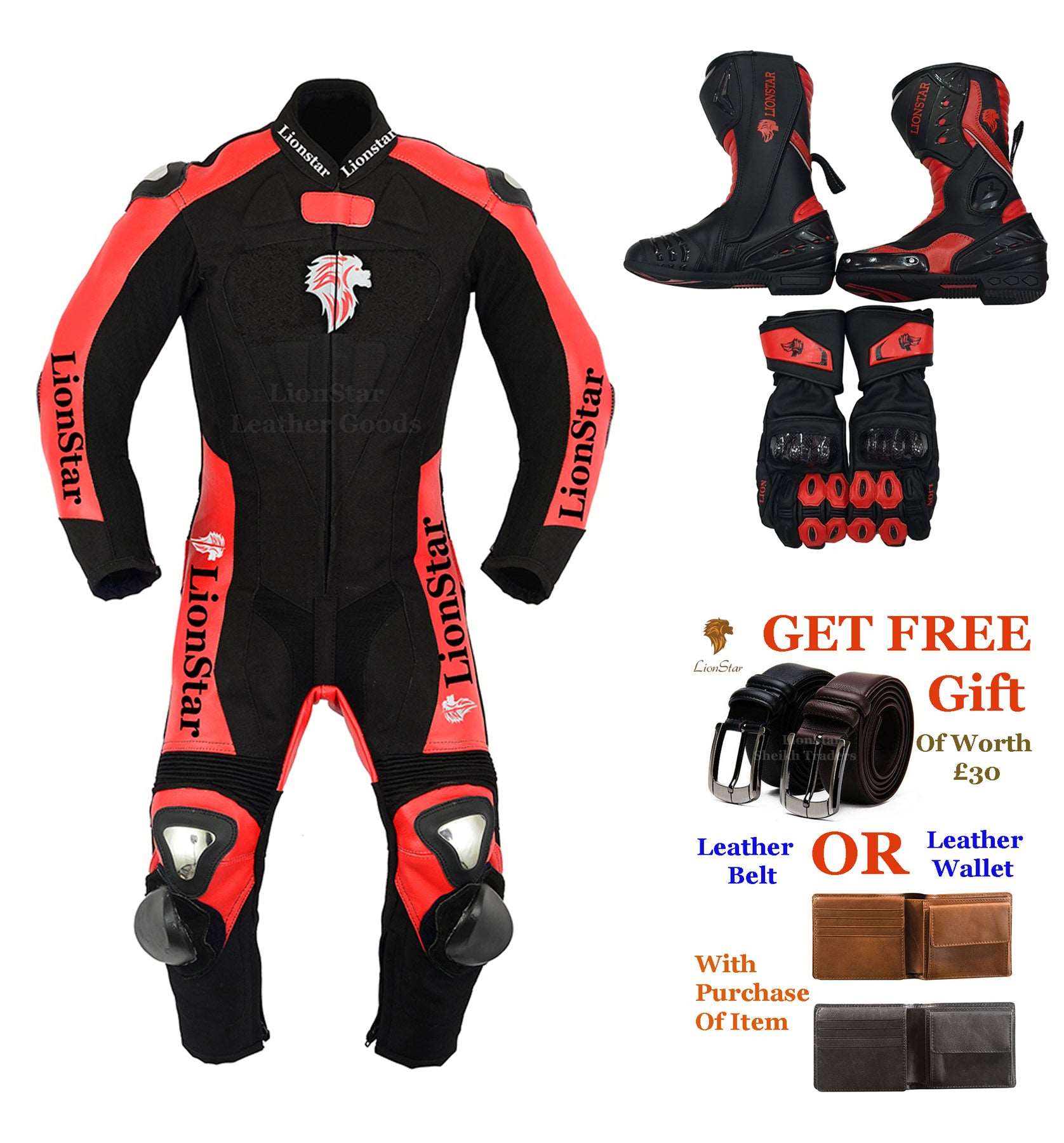 Lionstar Victory Kids & Adults Racing Suit Full Set: CE Armor & Speed Hump