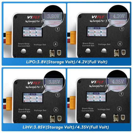ViFly WhoopStor V3 6-Port 1S Battery Charger and Discharger - LiHV/LiPo