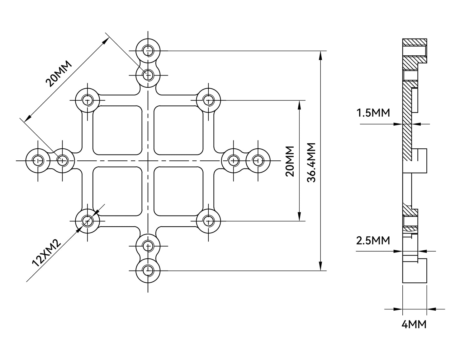 BetaFPV CNC Vista Adapter For Whoops