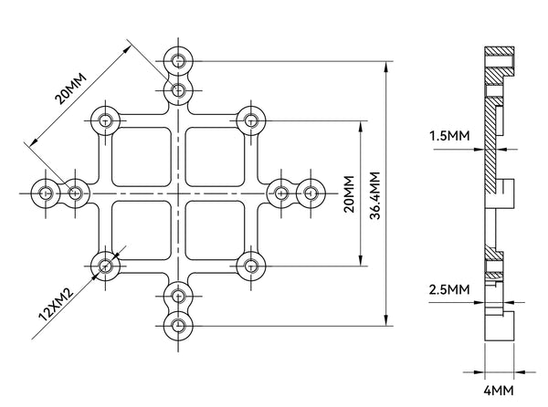 BetaFPV CNC Vista Adapter For Whoops