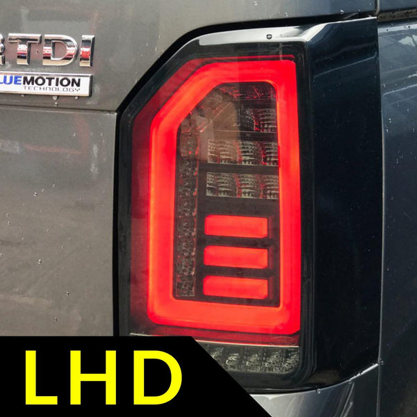 For VW T6 Smoked Tailgate LHD Red-Bars European Left Hand Drive Van only Sequential Indicator