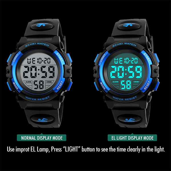 SKMEI 1258 Multifunctional Outdoor Sports Noctilucent Waterproof Wrist Watch, Size: S