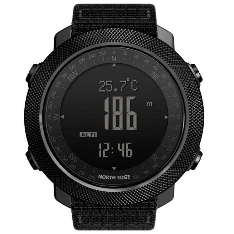 NORTH EDGE Multi-function Waterproof Outdoor Sports Electronic Smart Watch, Support Humidity Measurement / Weather Forecast / Speed Measurement, Style: Nylon Strap