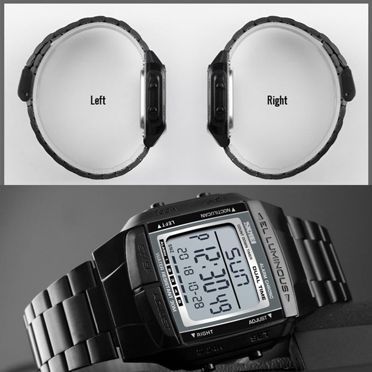 SKMEI 1381 Multifunctional Men Outdoor Business Sport Noctilucent Waterproof Digital Wrist Watch