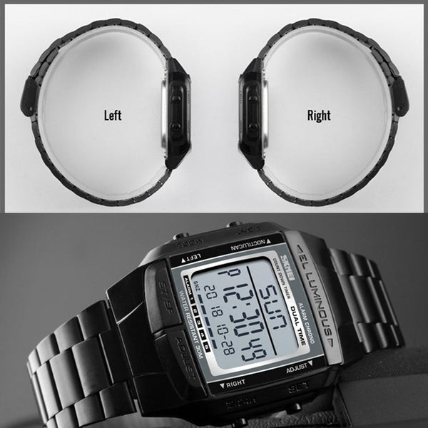 SKMEI 1381 Multifunctional Men Outdoor Business Sport Noctilucent Waterproof Digital Wrist Watch