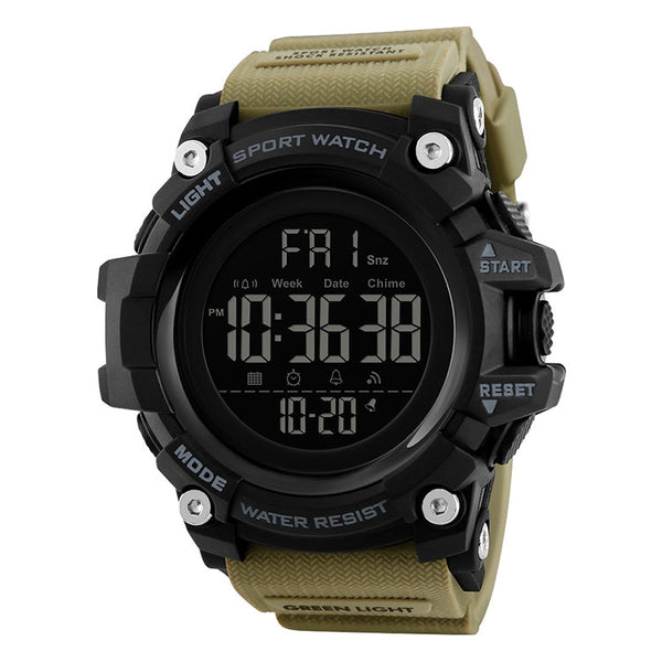 SKMEI 1384 Multifunctional Men Outdoor Fashion Noctilucent Waterproof LED Digital Watch