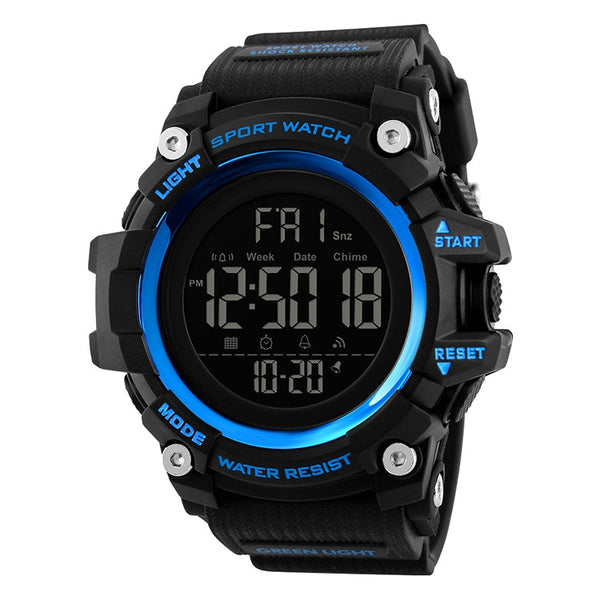 SKMEI 1384 Multifunctional Men Outdoor Fashion Noctilucent Waterproof LED Digital Watch