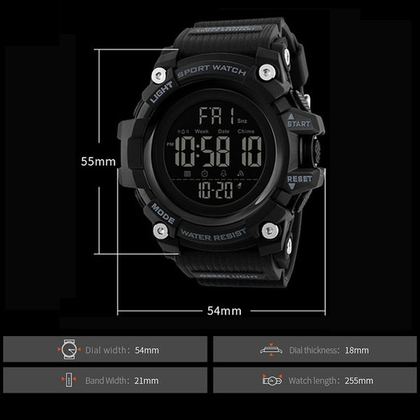 SKMEI 1384 Multifunctional Men Outdoor Fashion Noctilucent Waterproof LED Digital Watch
