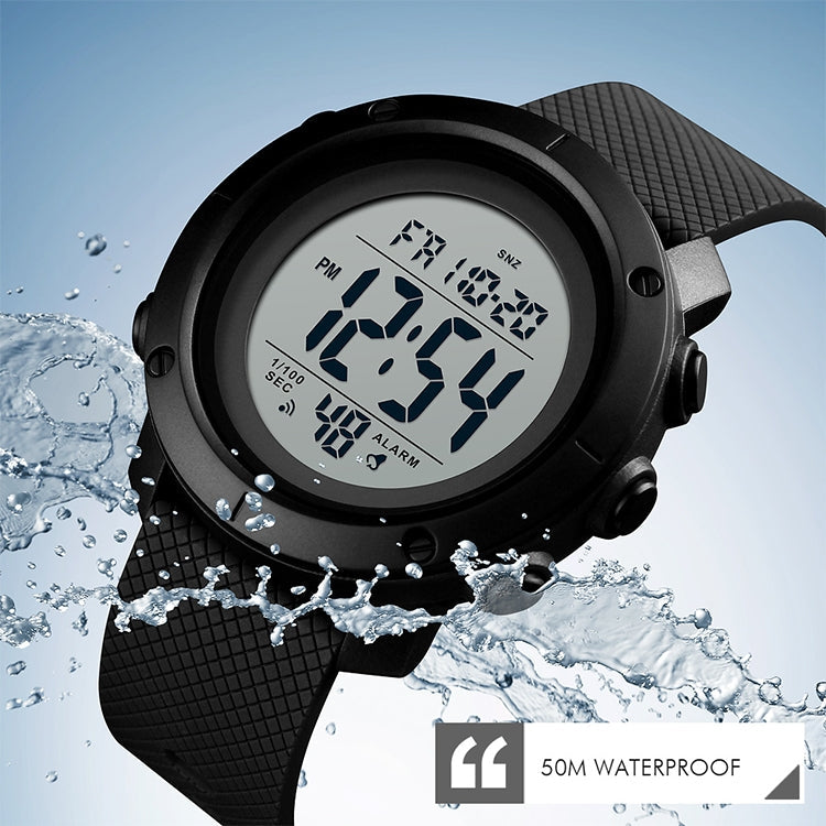 SKMEI 1426 Multifunctional Outdoor Fashion Noctilucent Waterproof Black Machine Rubber Ring Digital Watch