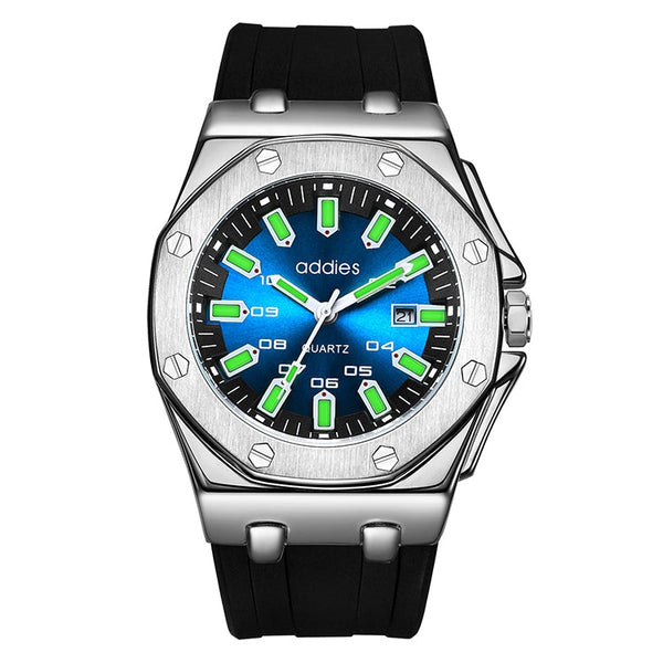 addies MY-052 Business Multifunctional Luminous Watch Silicone Watchstrap Watch for Men