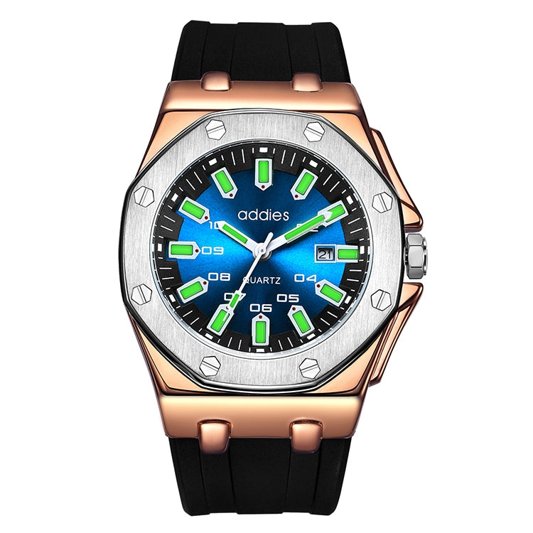 addies MY-052 Business Multifunctional Luminous Watch Silicone Watchstrap Watch for Men