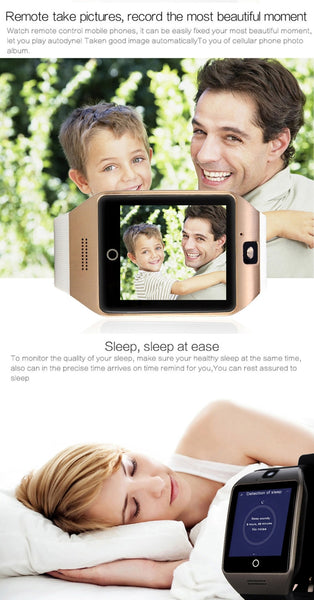 Q18S 1.54 inch IPS Screen MTK6260A Bluetooth 3.0 Smart Watch Phone, Pedometer / Sedentary Reminder / Sleeping Monitor  / Anti-Loss / Remote Camera / GSM / 0.3M Camera