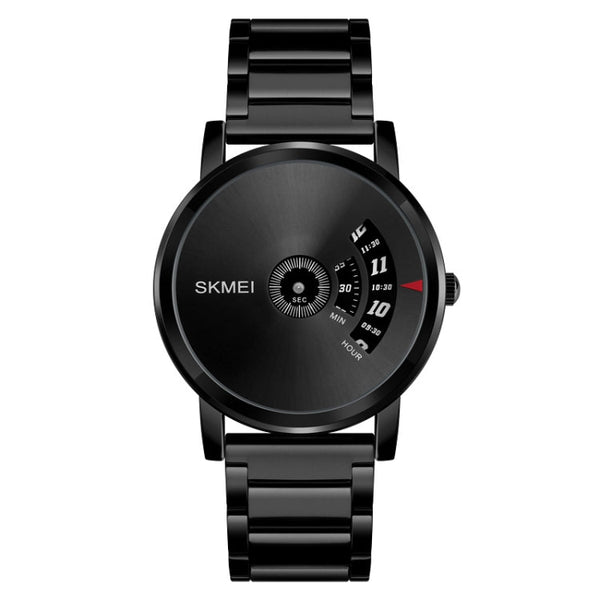 SKMEI 1260 Fashion Creative Pointer 30m Waterproof Quartz Wrist Watch with Stainless Steel Watchband