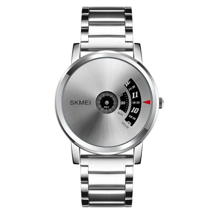 SKMEI 1260 Fashion Creative Pointer 30m Waterproof Quartz Wrist Watch with Stainless Steel Watchband