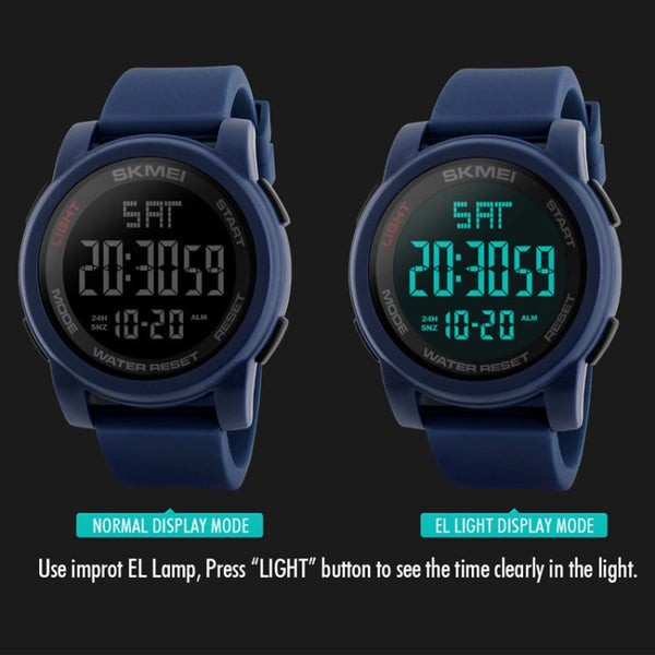 SKMEI 1257 Men Fashionable Outdoor 50m Waterproof Digital Watch Sports Wrist Watch