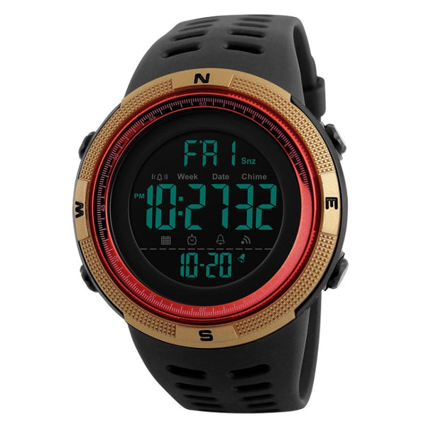 SKMEI 1251 Men Fashionable Outdoor 50m Waterproof Sports Watch Digital Watch with PU Watchband