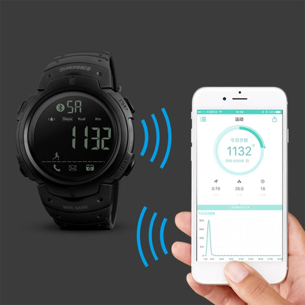 SKMEI 1301 Multifunction 50m Waterproof Sports Bluetooth Smart Watch, Compatible with Android & iOS System