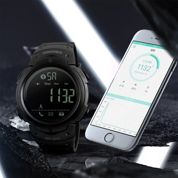 SKMEI 1301 Multifunction 50m Waterproof Sports Bluetooth Smart Watch, Compatible with Android & iOS System