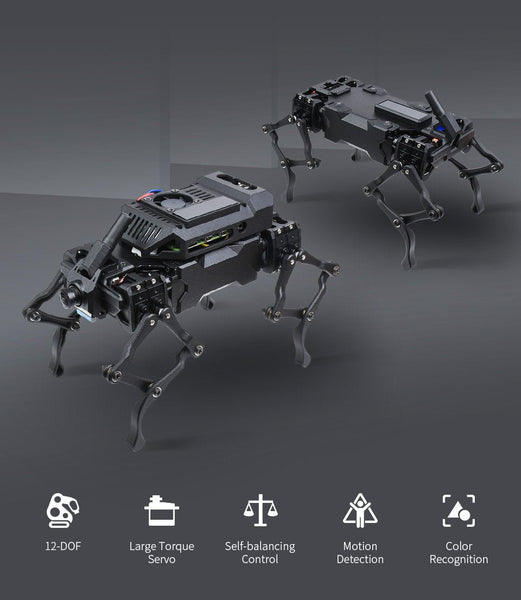 WaveGo Open Source 12 DOF Quadruped Bionic Dog Robot