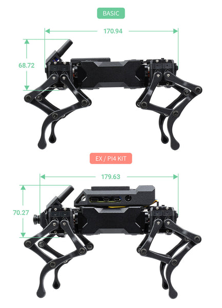 WaveGo Open Source 12 DOF Quadruped Bionic Dog Robot