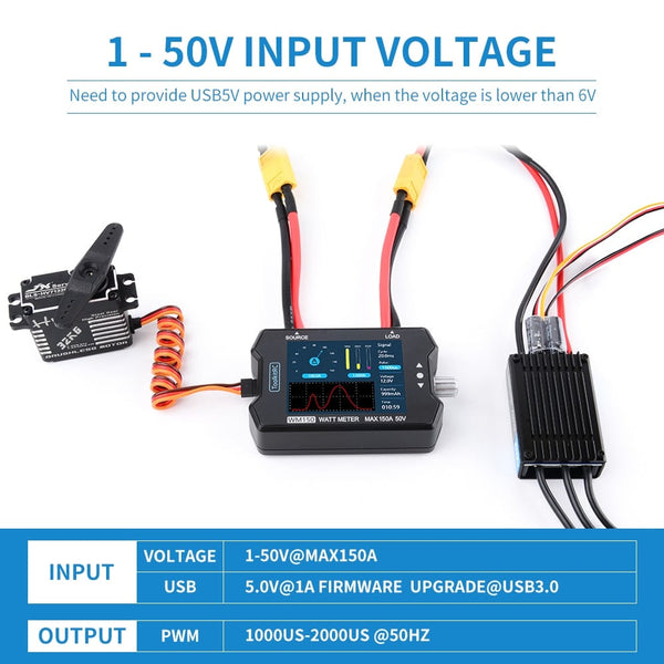 ToolKitRC - WM150 Advanced Watt Meter 1-50v 150A 2.4" TFT Screen