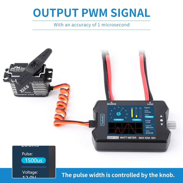 ToolKitRC - WM150 Advanced Watt Meter 1-50v 150A 2.4" TFT Screen